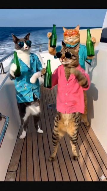 Котики оттягиваются #юмор #aivideo #котики #labgpt