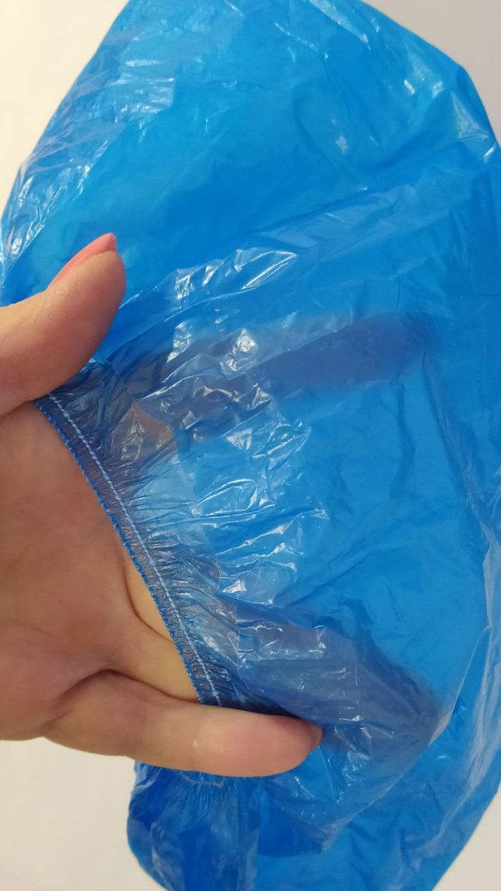 Бахилы одноразовые п/э 6 г, с 2-ой резинкой и 2-ой подошвой