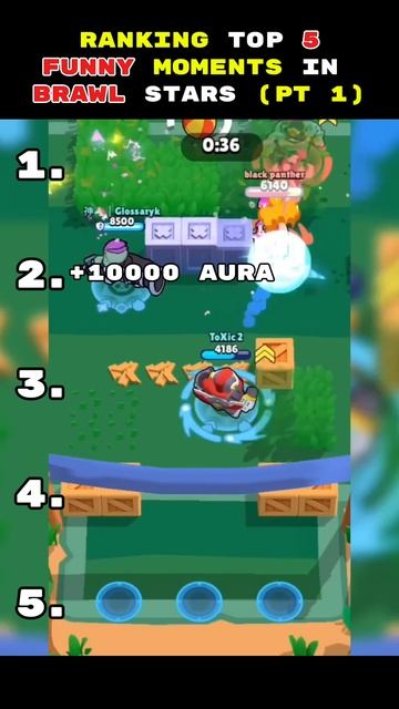 ТОП 5 СМЕШНЫХ МОМЕНТОВ В BRAWL STARS