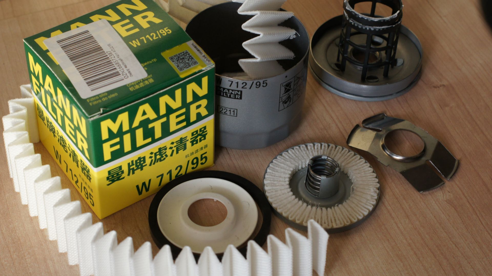 Распил китайского масляного фильтра Mann 712/95