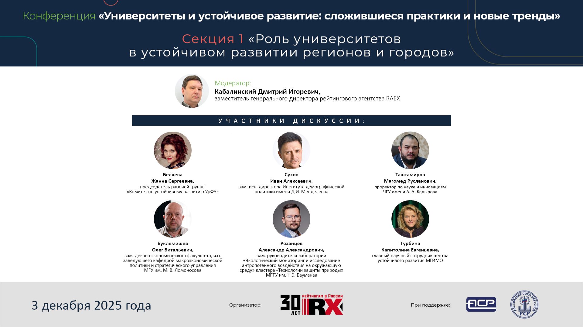 Конференция «Университеты и устойчивое развитие: сложившиеся практики и новые тренды». Часть 2.