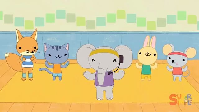 Cabeza Hombros Rodillas Y Pies (Acelerando) _ Canciones Infantiles _ Super Simple Espaсol