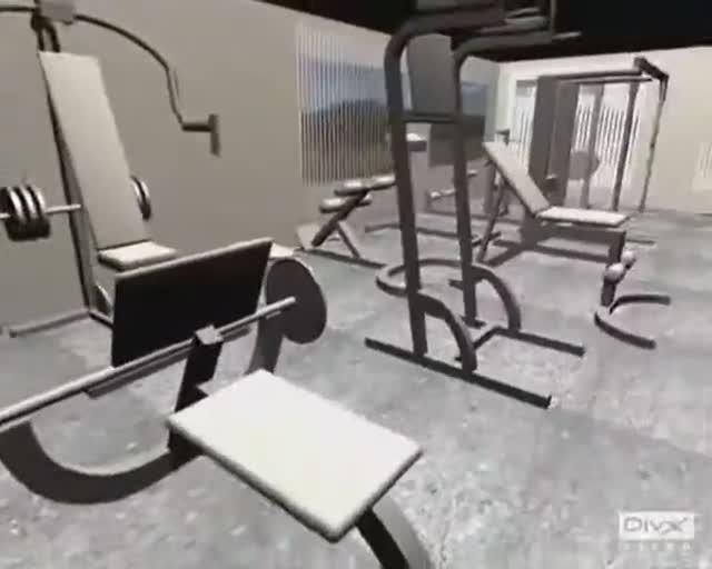 3D проект - тренажерный зал спорткомплекса