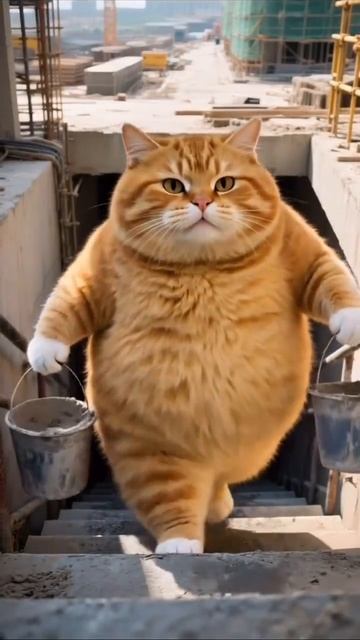 кот строитель