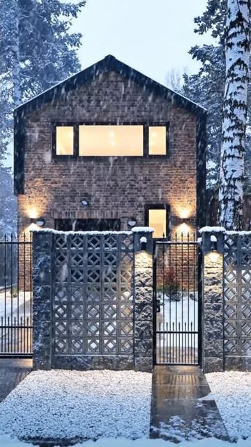 Дом в стиле Барнхаус Barnhouse идеально можно сделать с нашей плиткой под кирпич #фасад #забор #дом