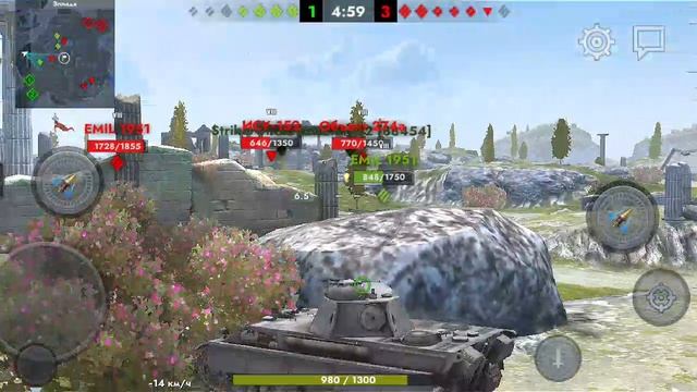 пробую играть в танки блиц