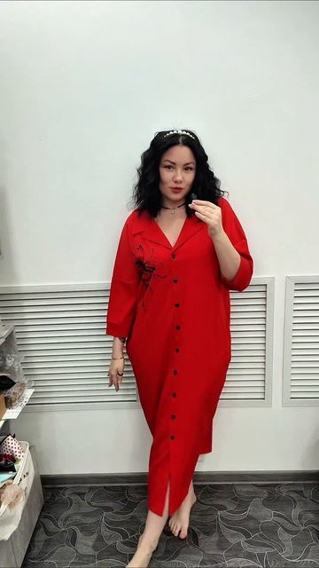 Красное вечернее платье для мамы 56-го размера на WB #537572790 #Платья #НовогоднийНаряд #НовыйГод #