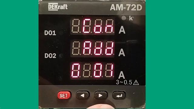 Амперметры Dekraft AM-72D Настройка параметров связи RS485