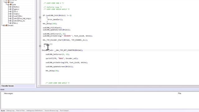 Урок по STM32 N39 функция опроса энкодера в таймерах