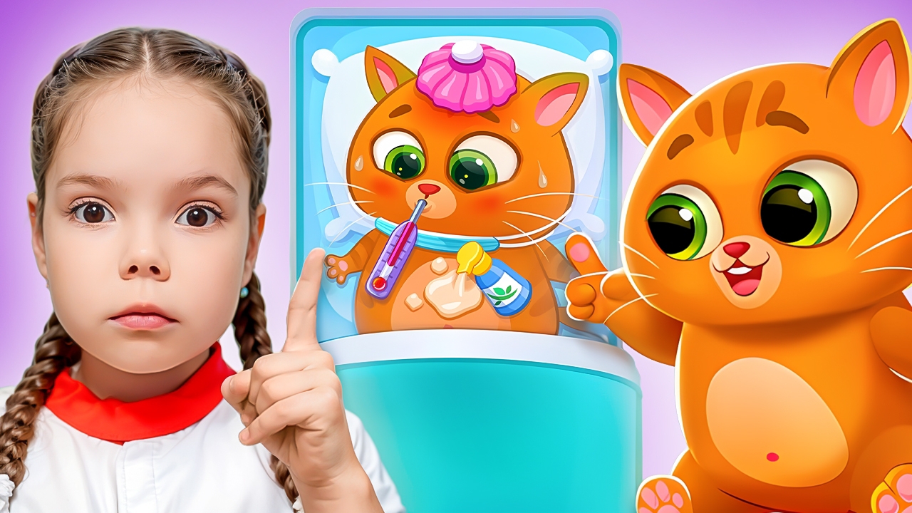 Мультики для детей про котика Бубу и Настю | Бубу заболел и попал в больницу