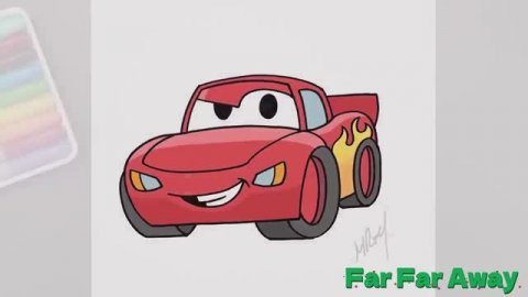 Как нарисовать Молния Маккуин 🚗 Видео для детей 🤩