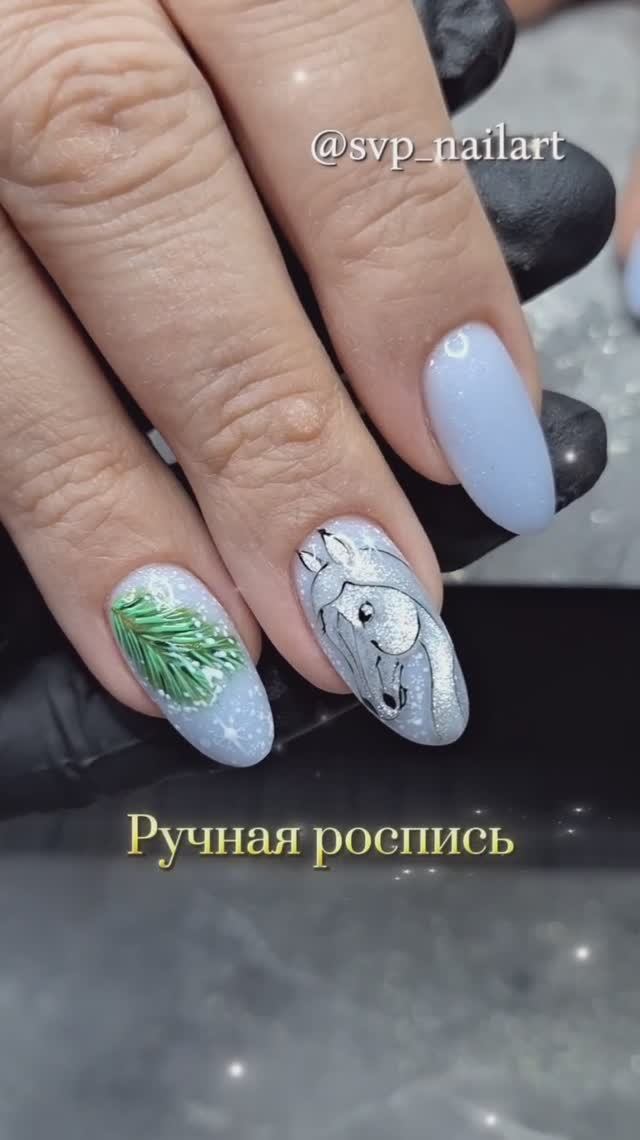 Лошадь 🐎 на ногтях#yappyногти #лошадьнаногтях #дизайнногтей #рисункинаногтях #росписьногтей #рисунок