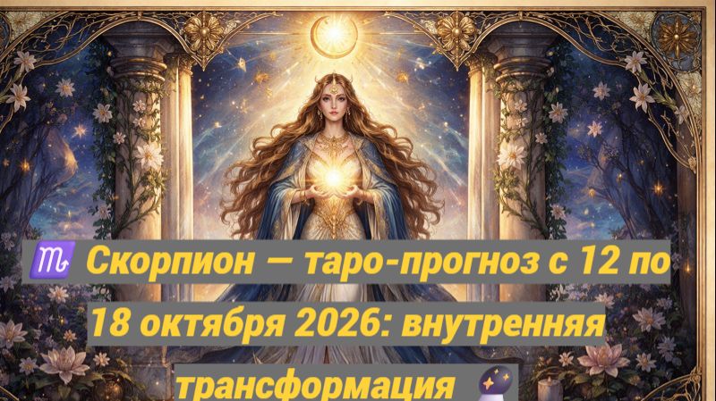  Скорпион  таро-прогноз с 12 по 18 октября 2026: внутренняя трансформация 