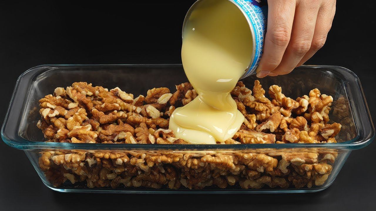 Schlagt Kondensmilch Mit Nüssen Auf – Ihr Werdet Begeistert Sein.Schnelle Leckerei Fürs NEUE JAHR!