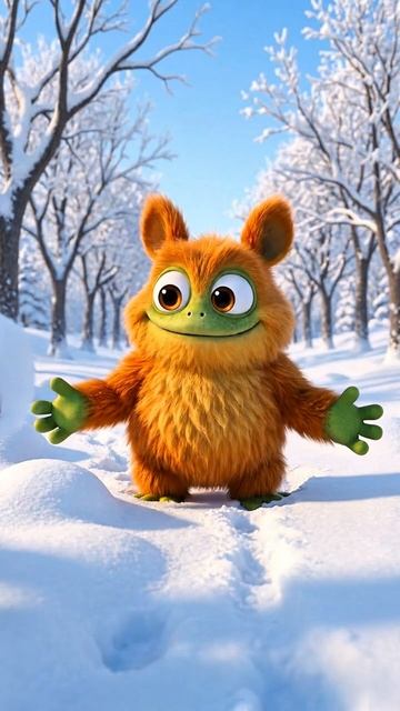 Грин и коварный снежок 😂