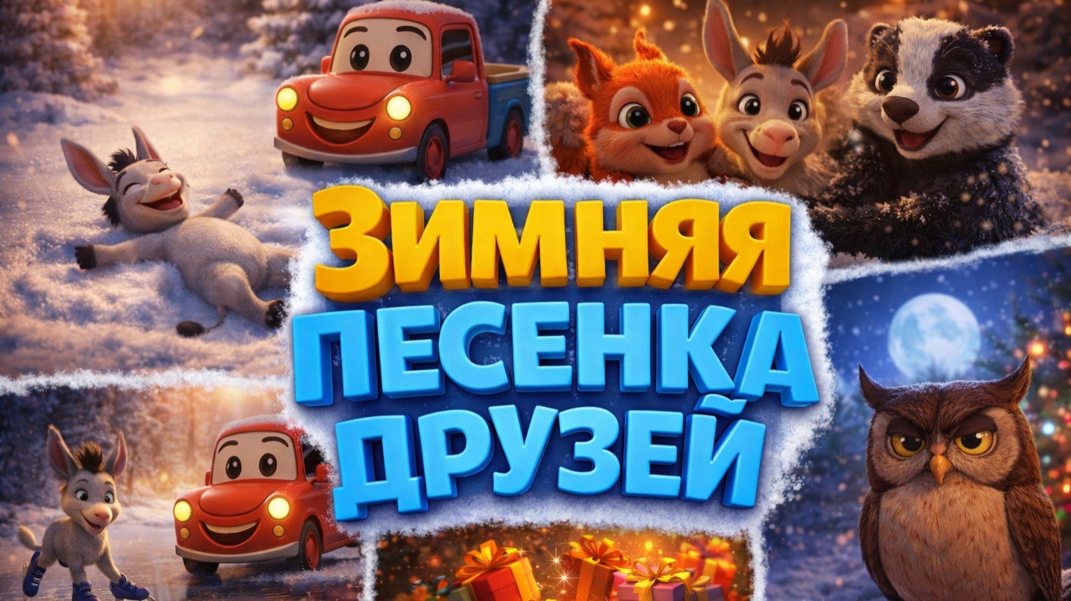 ❄️☃️💙Зимняя песенка друзей 🫏 🚗
