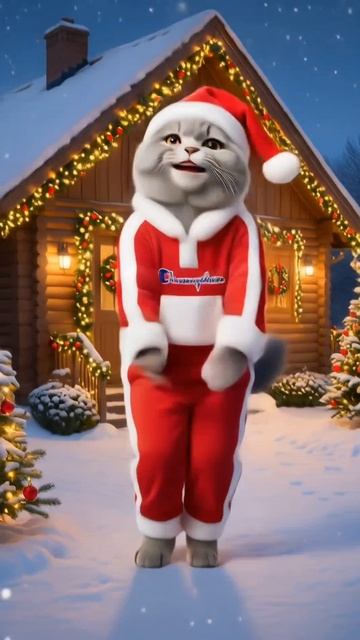 Санта Кот танцует