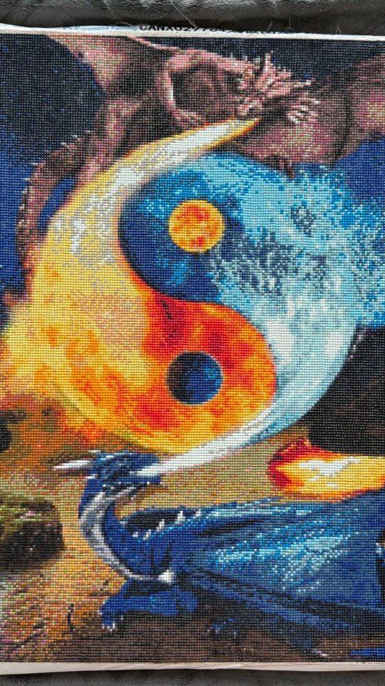 Картина «Инь Янь Драконы» – энергия высоких целей, материального благополучия и признания