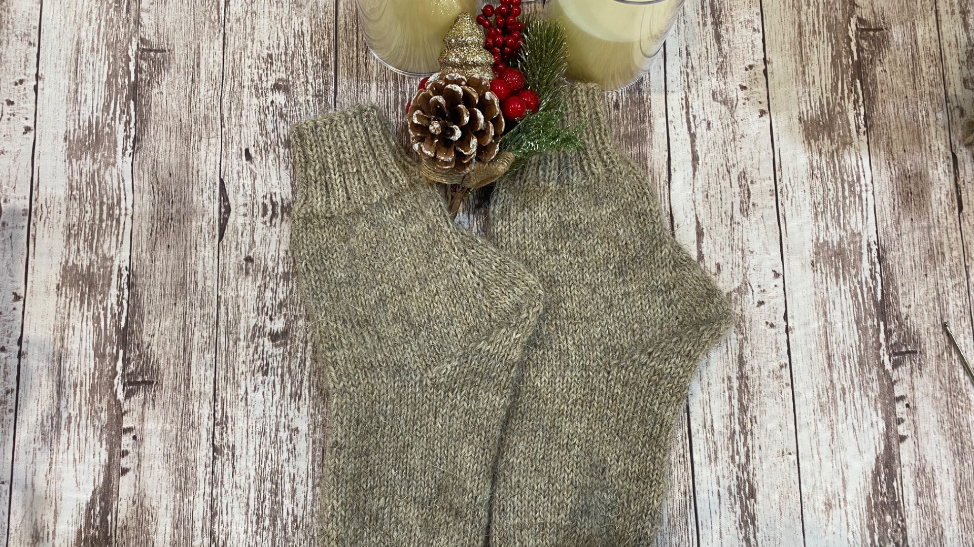 Носки зимние из микса двух пряж.