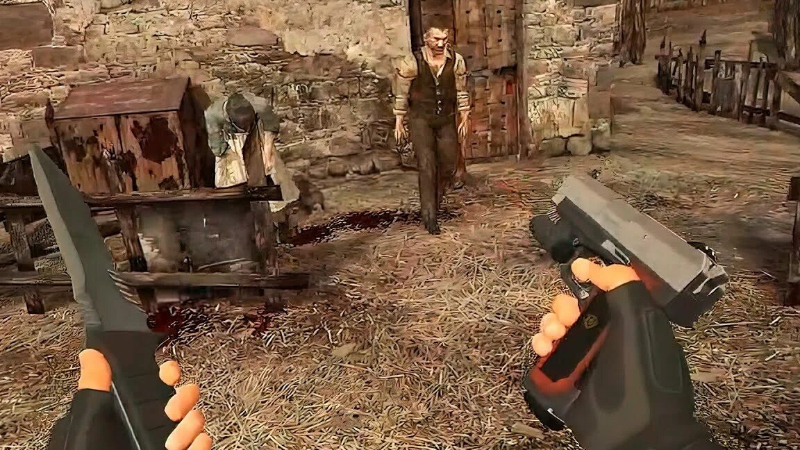 Resident Evil 4 VR с первым пистолетом!!! #1