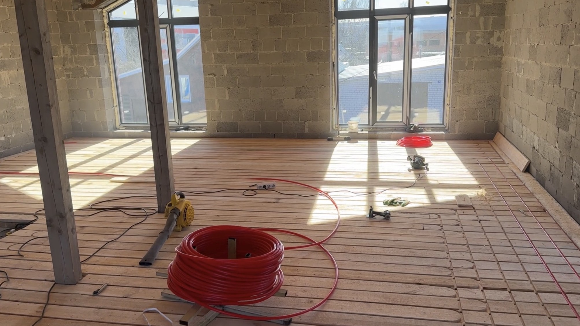 Водяной теплый пол в деревянном перекрытии!!!