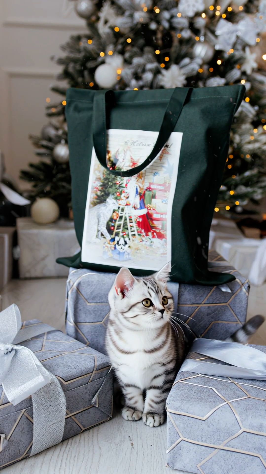 💚💚💚Новогодний шопер который навевает ощущение зимнего леса, спокойствия и праздничного утра.