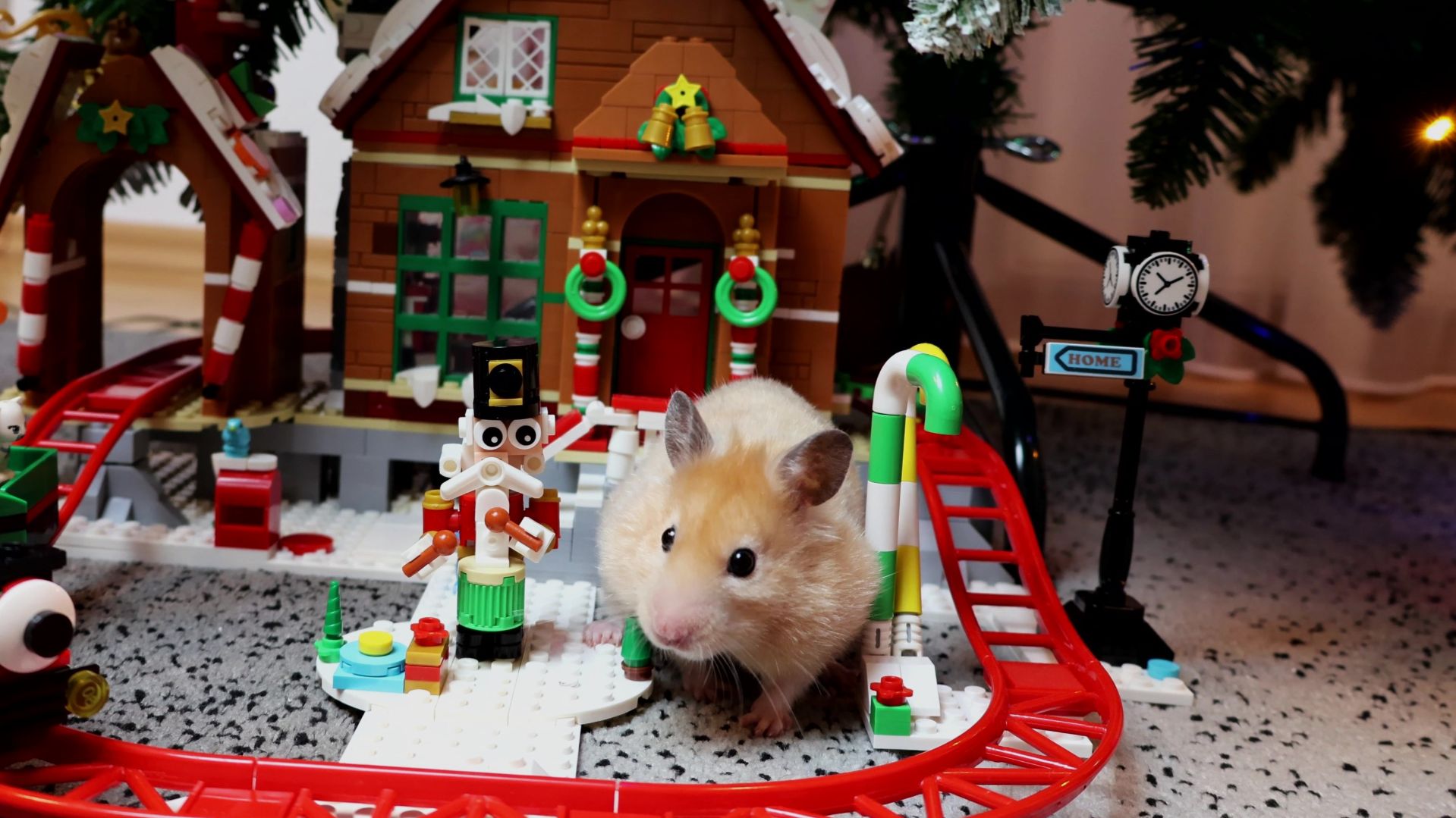 Хомяк под ёлкой.