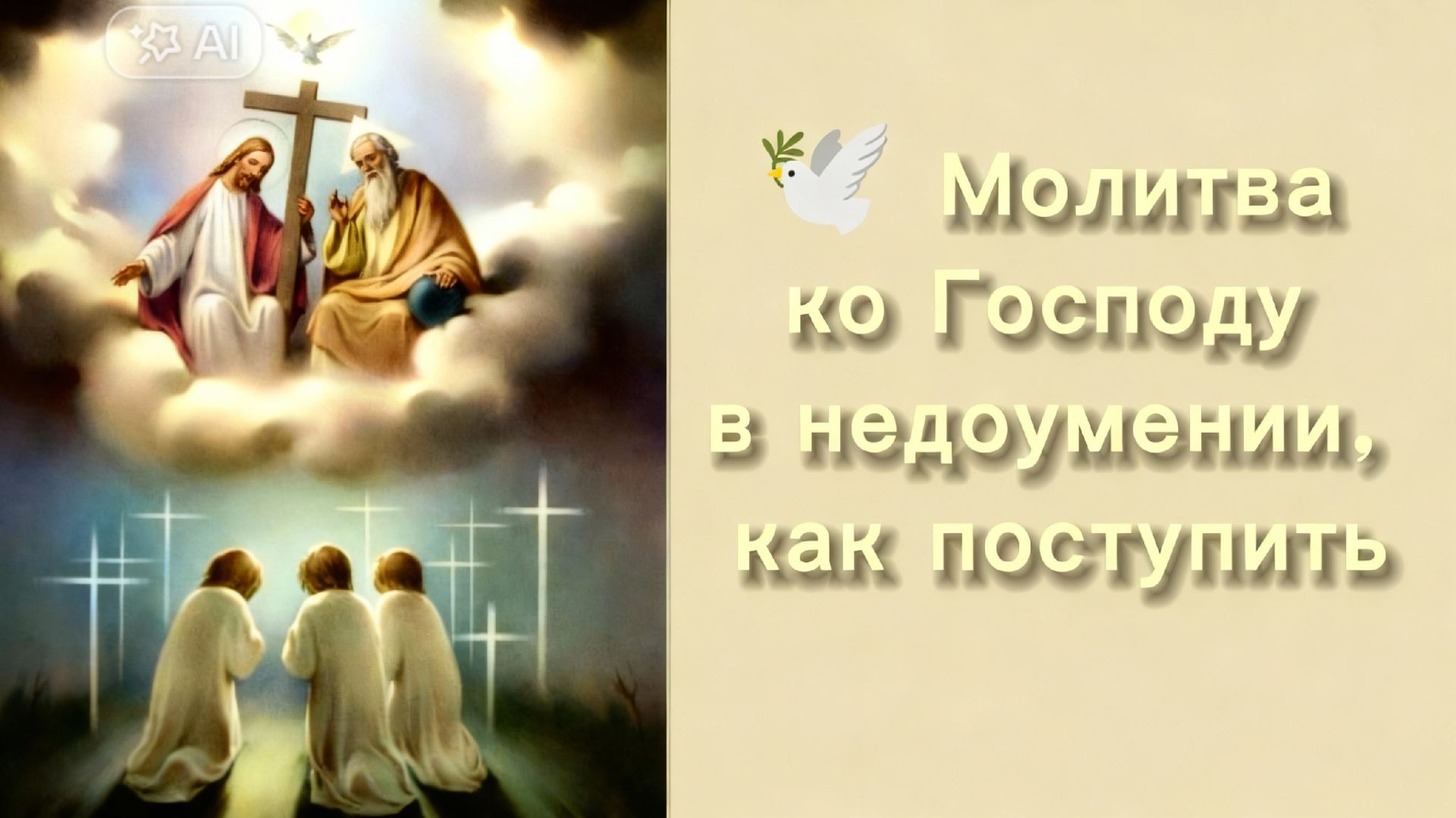 🕊 Молитва ко Господу в недоумении, как поступить.
⠀