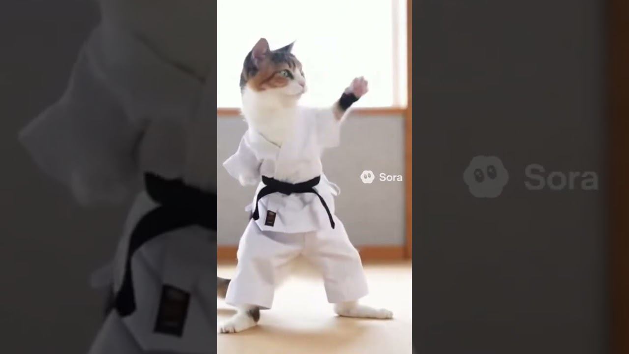 Karate Cat  #ai #cats #aicat #cat #catcute #cutecat