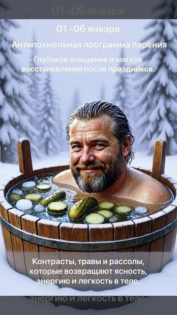 Антипохмельная программа парения- это лучшее что ты можешь подарить себе сейчас.