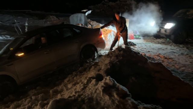 Спасение Поло из кювета. 3.01.2026