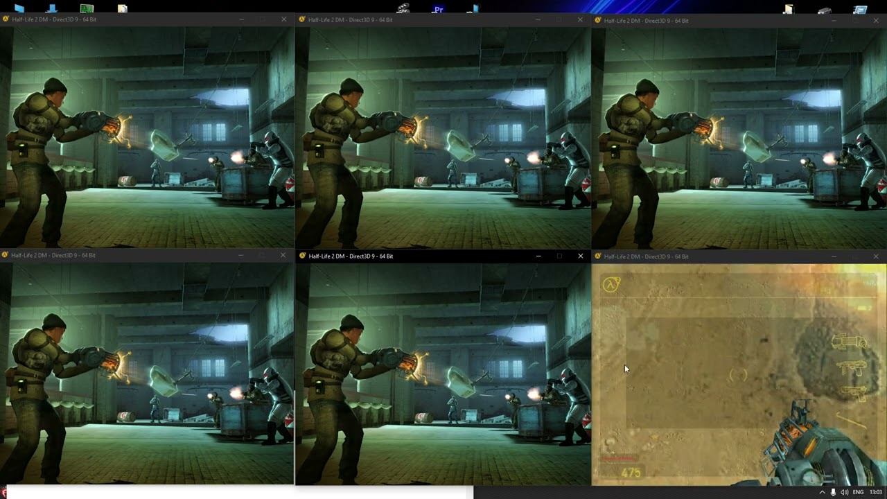 Half-Life 2 Deathmatch запуск 6-ти копий