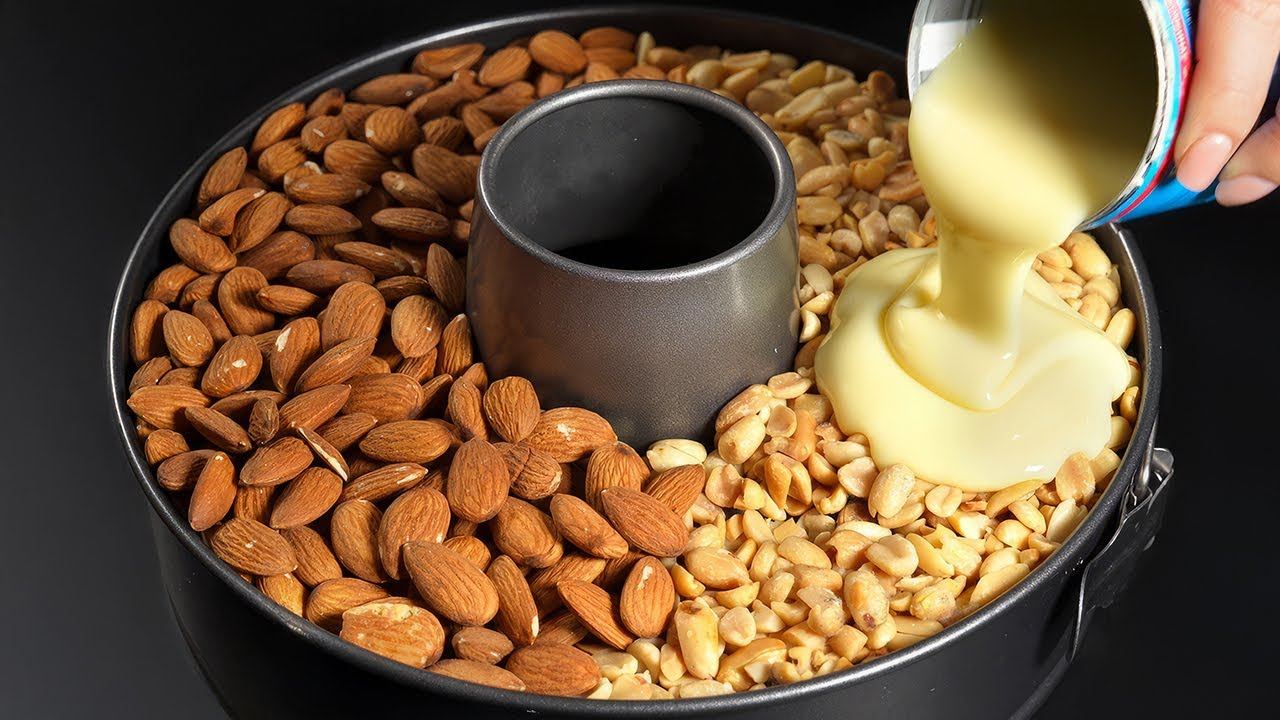 Die Kondensmilch Mit 2 NÜSSEN Vermischen! Das Beste Neujahrsdessert Ohne Ofen!