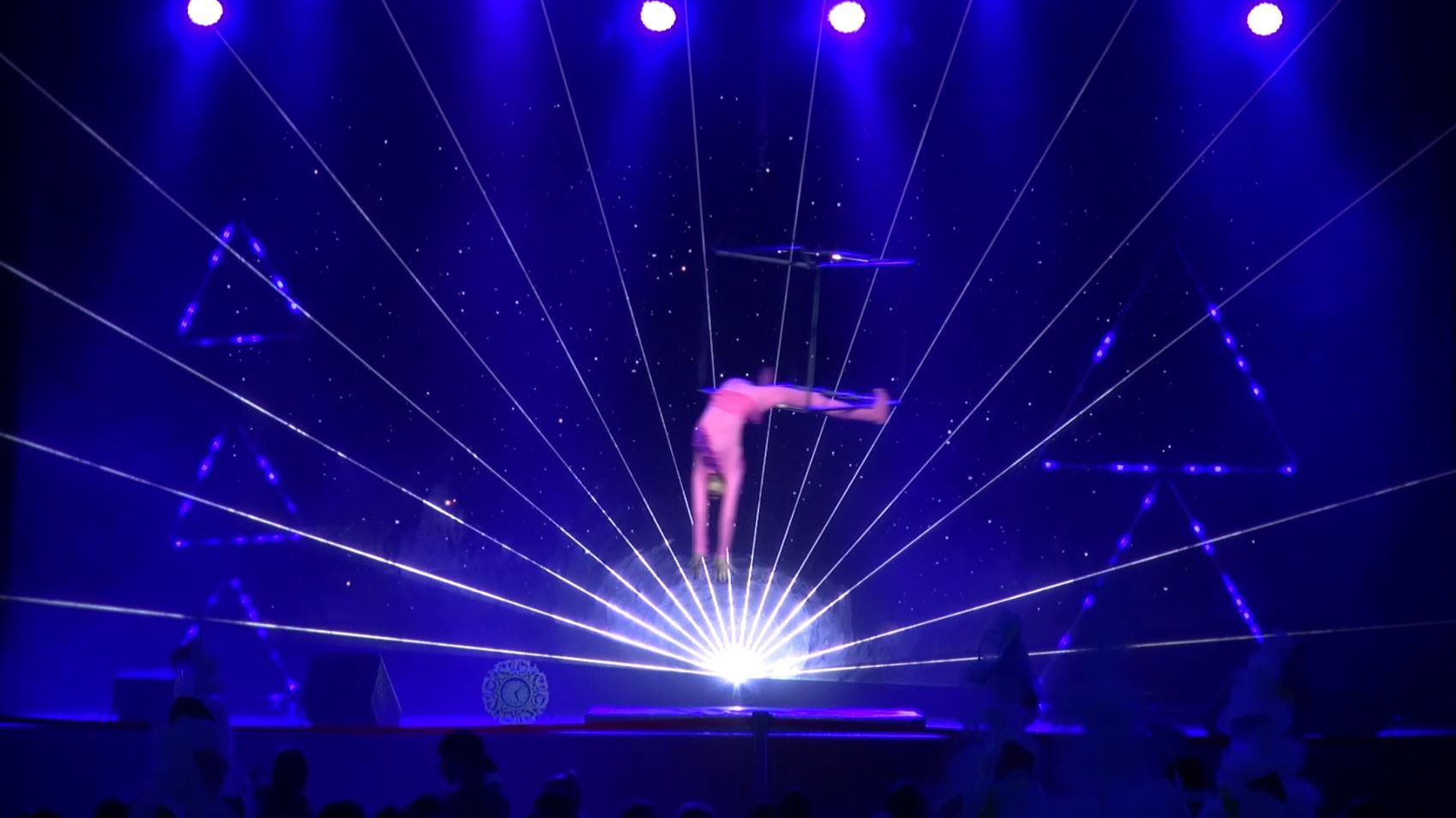 Laser Show In Gymnastics