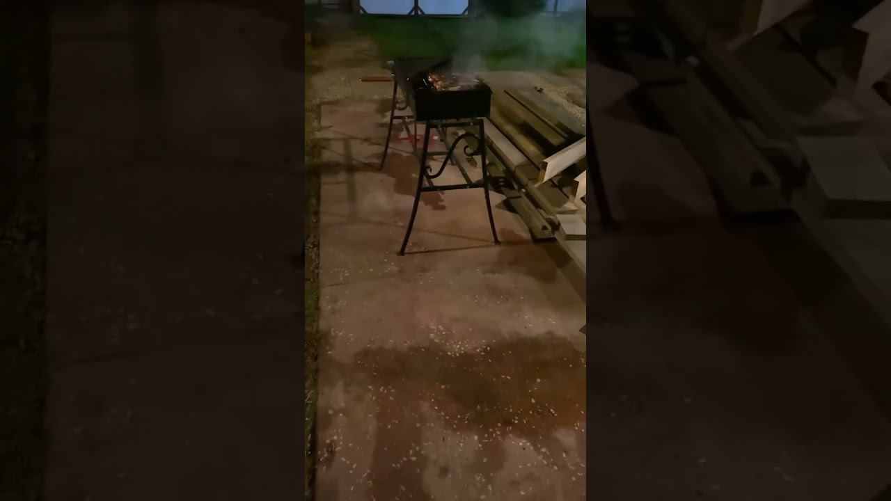 Стяжка-плита  под мангал 15 м2, толщина 10 см  #штукатур #ремонт #мангал #стяжка