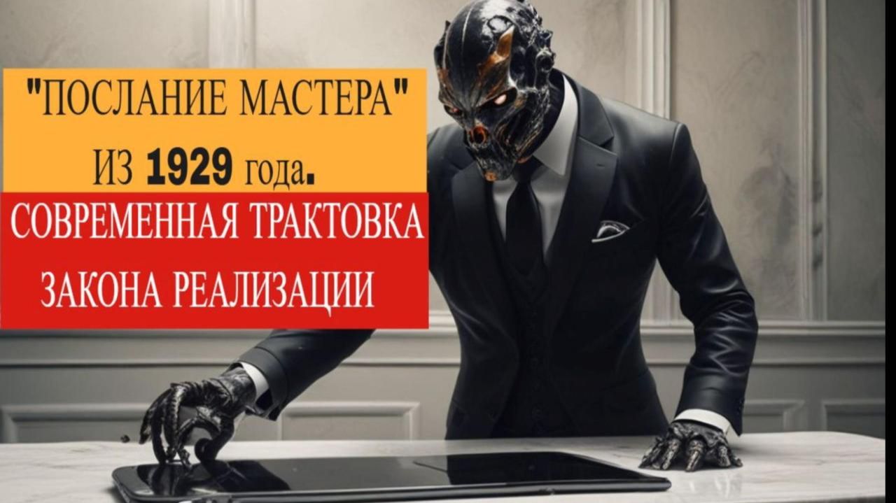 Послание Мастера.Ожившая Книга 1929 года. Как Работает Закон Реализации