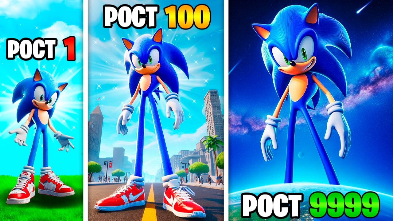 Рост Соника Умножается с Каждым Разом в ГТА 5!