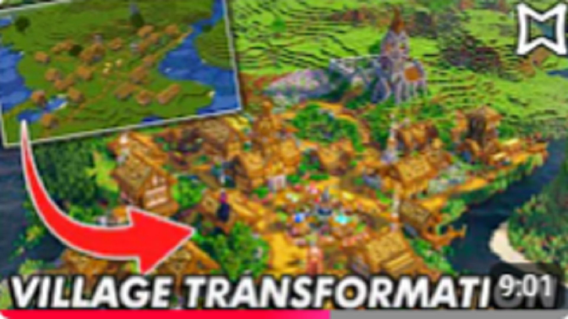 ► Трансформация Целой Деревни в Майнкрафте | Полная замедленная съемка