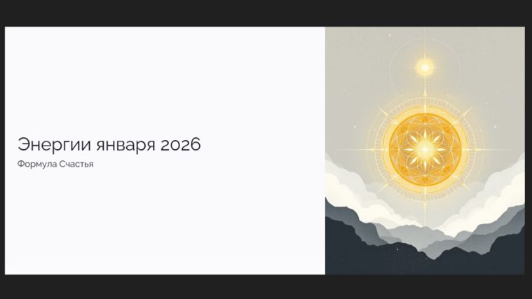 Энергии января 2026. Формула счастья