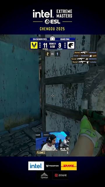 Лучшие моменты CS2: Fallen делает невероятный клатч #counter-strike #furia #vitality #flamez #apex