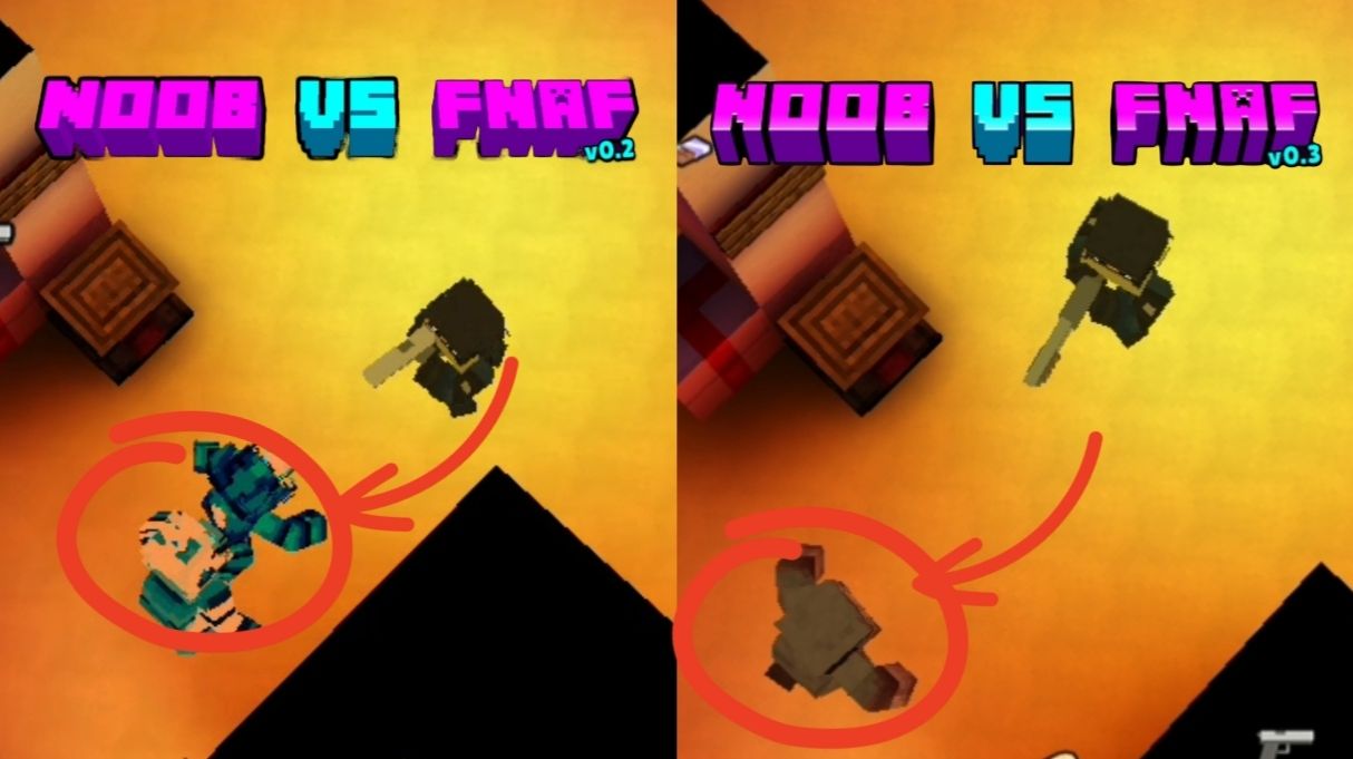 Нуб Vs фнаф, но на старой версии