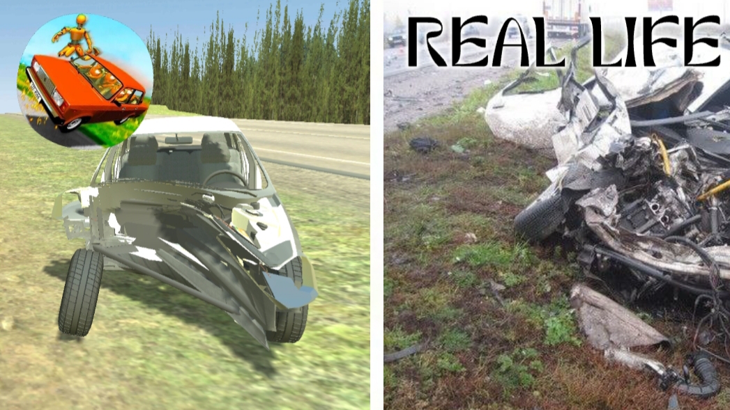 Аварии на реальных событиях в ВАЗ Краш тест симулятор 2 #46
