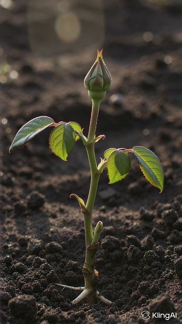 Таймлапс, как роза вырастает, ИИ