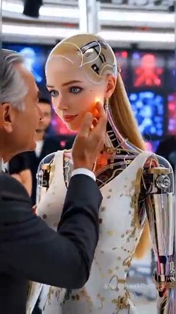Elderly Man Buys Stunning Robot Girl At Expo FutureAiRobots