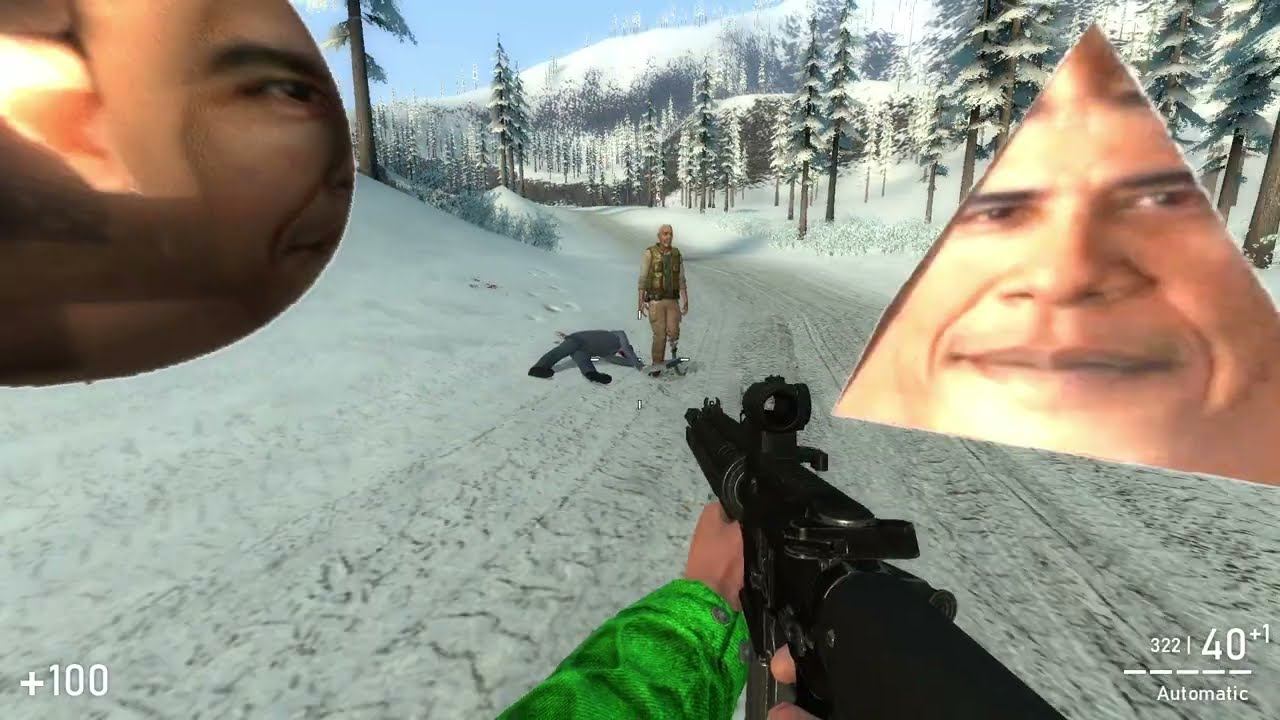 Бегаю от Обунги зимой (ремейк) | G Mod