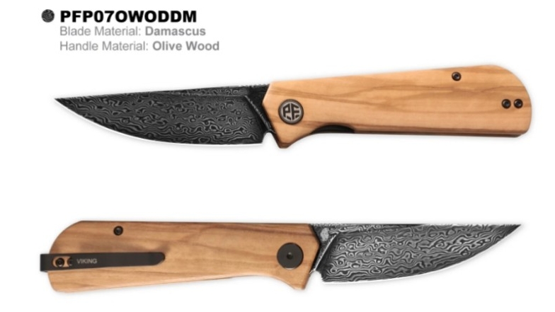 Клинок ножа PFP07-Викинг. Дамасская сталь
