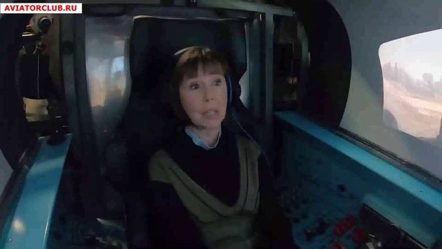 Евгения Симонова испытала авиа-тренажер, специально для съемок Привет, Андрей!