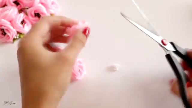ЦВЕТЫ ИЗ ЛЕНТ _ РЕЗИНКИ С ЦВЕТАМИ, МК _ DIY Ribbon Flowers