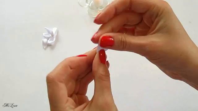 Цветок канзаши, Лилия, МК _ DIY Nymphaea Kanzashi _ DIY Lily