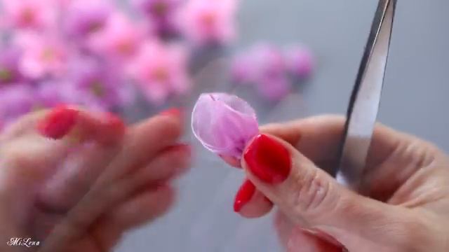 ЦВЕТЫ ИЗ ОРГАНЗЫ, МК _ DIY Organza Flowers